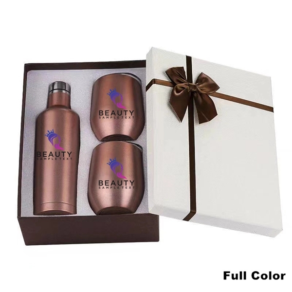 Sublimation Stainless Steel Wine Chiller Gift Set - Sublimation Stainless Steel Wine Chiller Gift Set - Image 13 of 30
