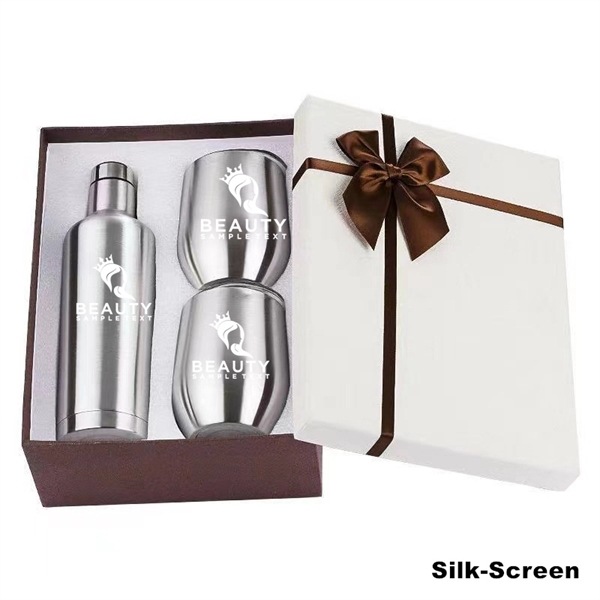 Sublimation Stainless Steel Wine Chiller Gift Set - Sublimation Stainless Steel Wine Chiller Gift Set - Image 18 of 30