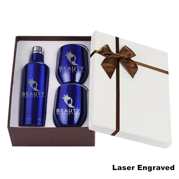 Sublimation Stainless Steel Wine Chiller Gift Set - Sublimation Stainless Steel Wine Chiller Gift Set - Image 20 of 30