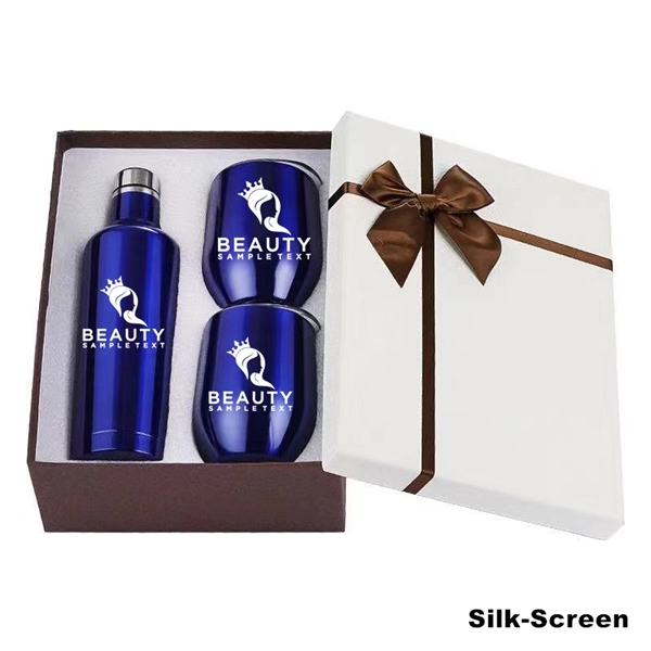 Sublimation Stainless Steel Wine Chiller Gift Set - Sublimation Stainless Steel Wine Chiller Gift Set - Image 21 of 30