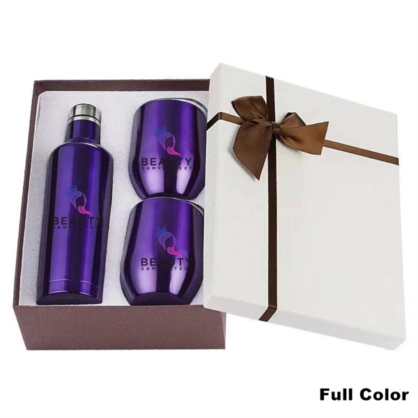 Sublimation Stainless Steel Wine Chiller Gift Set - Sublimation Stainless Steel Wine Chiller Gift Set - Image 22 of 30