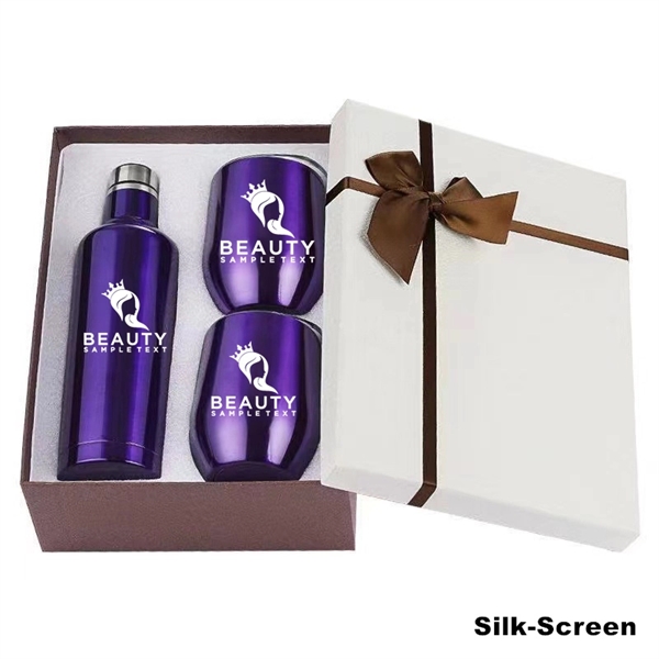 Sublimation Stainless Steel Wine Chiller Gift Set - Sublimation Stainless Steel Wine Chiller Gift Set - Image 24 of 30