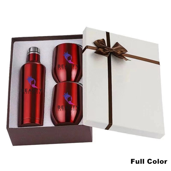 Sublimation Stainless Steel Wine Chiller Gift Set - Sublimation Stainless Steel Wine Chiller Gift Set - Image 25 of 30
