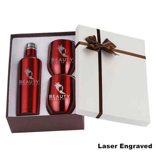 Sublimation Stainless Steel Wine Chiller Gift Set - Sublimation Stainless Steel Wine Chiller Gift Set - Image 26 of 30
