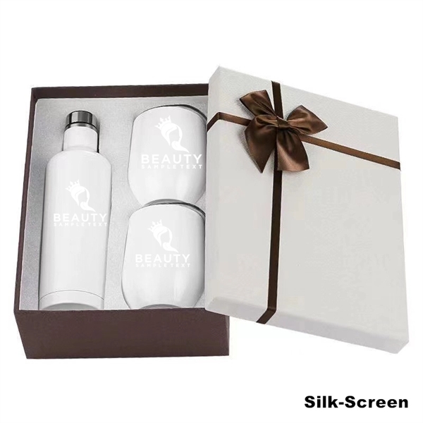 Sublimation Stainless Steel Wine Chiller Gift Set - Sublimation Stainless Steel Wine Chiller Gift Set - Image 30 of 30