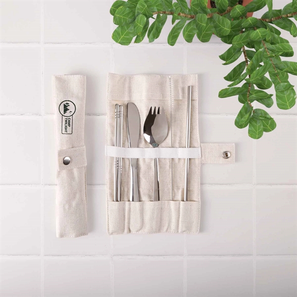 Stainless Steel Utensil Set - Stainless Steel Utensil Set - Image 0 of 3