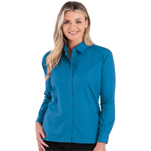 Ladies' L/S Value Poplin Shirt - Ladies' L/S Value Poplin Shirt - Image 11 of 13