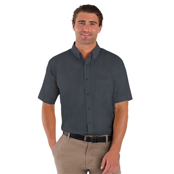 Men's Short Sleeve Value Poplin Shirt - Men's Short Sleeve Value Poplin Shirt - Image 11 of 11