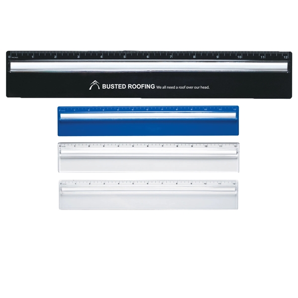 Plastic 12" Ruler With Magnifying Glass - Plastic 12" Ruler With Magnifying Glass - Image 0 of 10