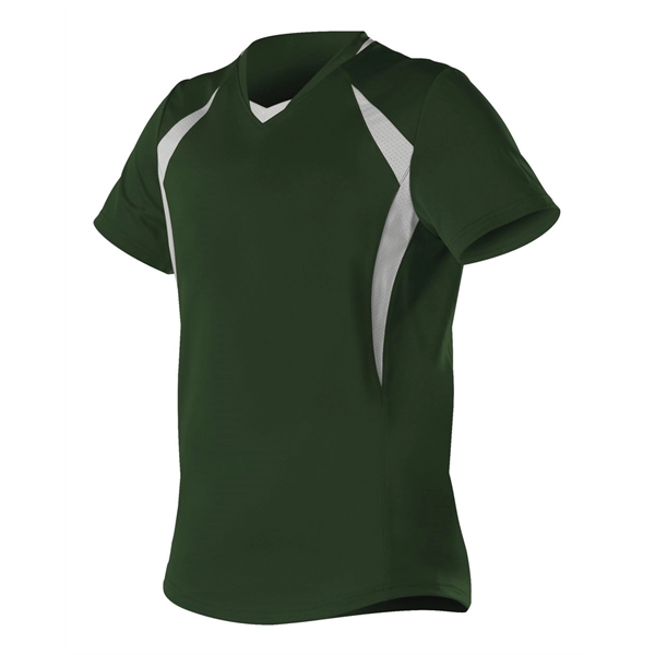 Alleson Athletic Girls' Short Sleeve Fastpitch Jersey - Alleson Athletic Girls' Short Sleeve Fastpitch Jersey - Image 8 of 12