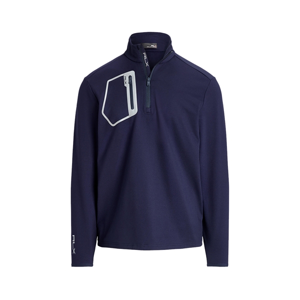 Brushed Back Tech Jersey  1/4 Zip With Reflective Pocket - Brushed Back Tech Jersey  1/4 Zip With Reflective Pocket - Image 0 of 1