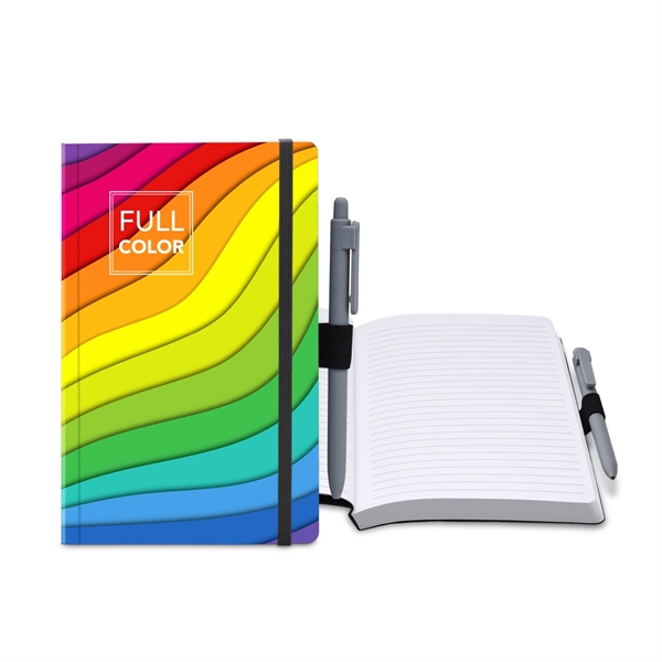 5.25" x 8.25" Senzabrite Perfect Bound Pen Journals - 5.25" x 8.25" Senzabrite Perfect Bound Pen Journals - Image 1 of 11