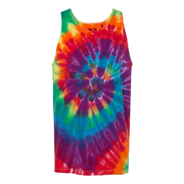 Dyenomite Multi-Color Spiral Tie-Dyed Tank Top - Dyenomite Multi-Color Spiral Tie-Dyed Tank Top - Image 3 of 6