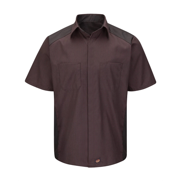 Red Kap Short Sleeve Striped Color Block Shirt - Long Sizes - Red Kap Short Sleeve Striped Color Block Shirt - Long Sizes - Image 3 of 4