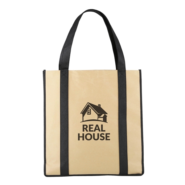 Jumbo Laminated Kraft Tote - Jumbo Laminated Kraft Tote - Image 1 of 2