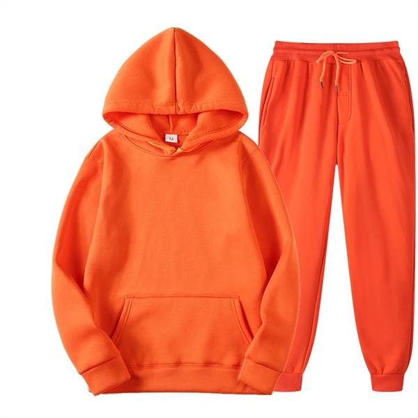 Fleece Hoodie Set Fall Winter Women&Men - Fleece Hoodie Set Fall Winter Women&Men - Image 2 of 16