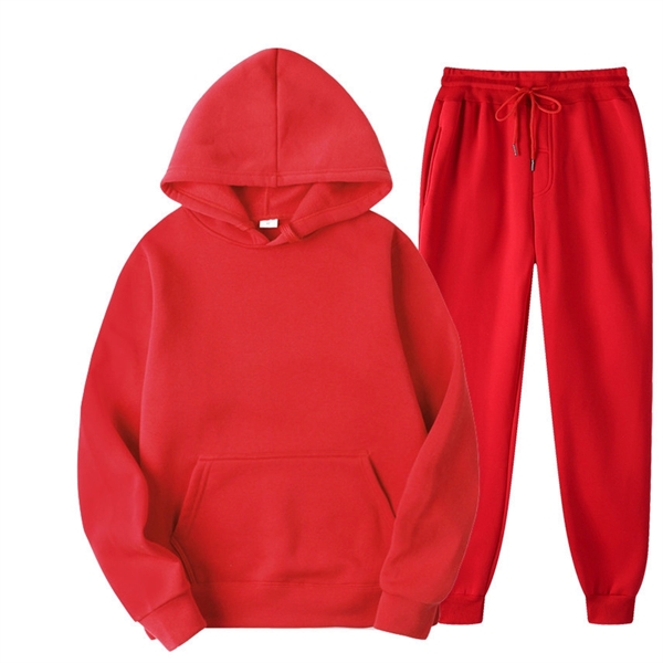Fleece Hoodie Set Fall Winter Women&Men - Fleece Hoodie Set Fall Winter Women&Men - Image 4 of 16