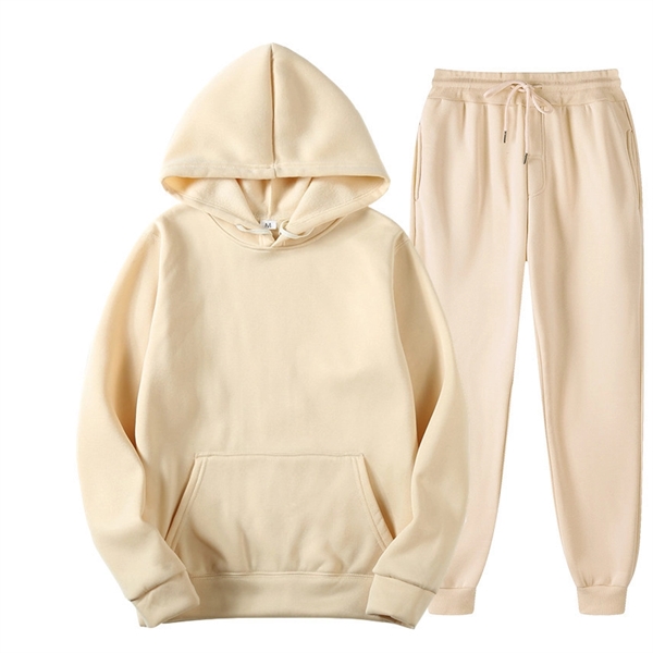 Fleece Hoodie Set Fall Winter Women&Men - Fleece Hoodie Set Fall Winter Women&Men - Image 6 of 16