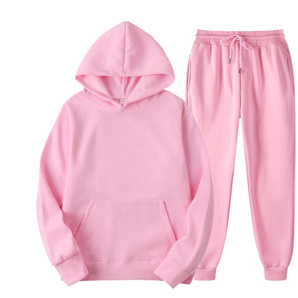 Fleece Hoodie Set Fall Winter Women&Men - Fleece Hoodie Set Fall Winter Women&Men - Image 9 of 16