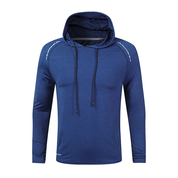 Men's Long-sleeved T-hooded Quick-drying Sports Fitness - Men's Long-sleeved T-hooded Quick-drying Sports Fitness - Image 1 of 6