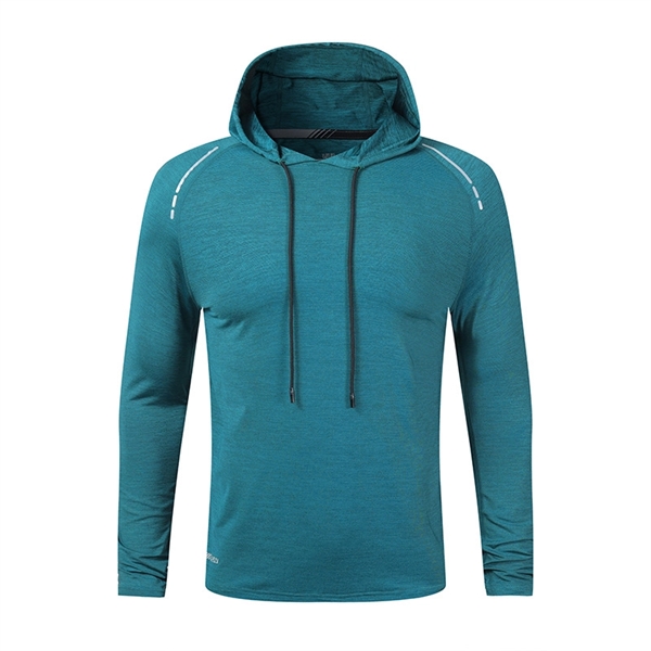 Men's Long-sleeved T-hooded Quick-drying Sports Fitness - Men's Long-sleeved T-hooded Quick-drying Sports Fitness - Image 2 of 6