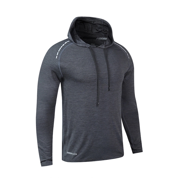 Men's Long-sleeved T-hooded Quick-drying Sports Fitness - Men's Long-sleeved T-hooded Quick-drying Sports Fitness - Image 4 of 6