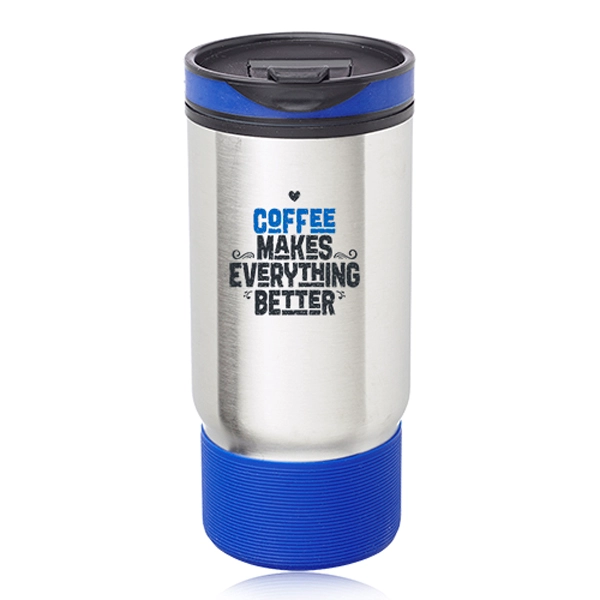 Oxford 17 oz. Ribbed Travel Mug - Oxford 17 oz. Ribbed Travel Mug - Image 2 of 7