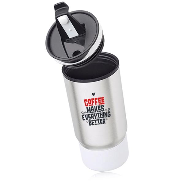 Oxford 17 oz. Ribbed Travel Mug - Oxford 17 oz. Ribbed Travel Mug - Image 5 of 7