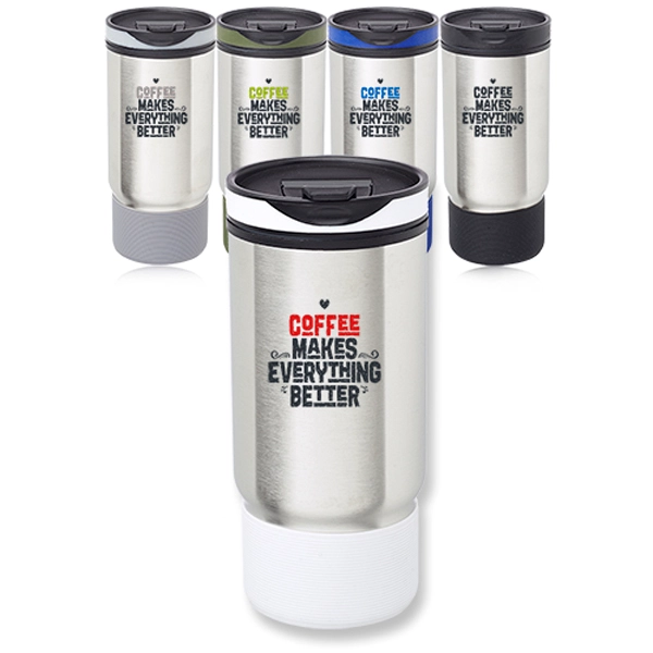 Oxford 17 oz. Ribbed Travel Mug - Oxford 17 oz. Ribbed Travel Mug - Image 0 of 7