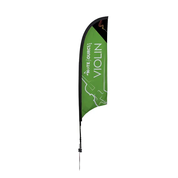 7' Elite Razor Nylon Sail Sign Flag, 1-Sided, Ground Spike - 7' Elite Razor Nylon Sail Sign Flag, 1-Sided, Ground Spike - Image 0 of 4