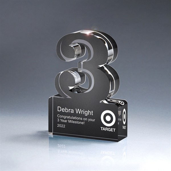 Anniversary Freestanding Single Digit Black