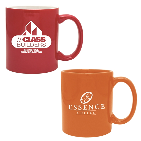 Red and Orange Hampton Collection Mugs - Red and Orange Hampton Collection Mugs - Image 0 of 4