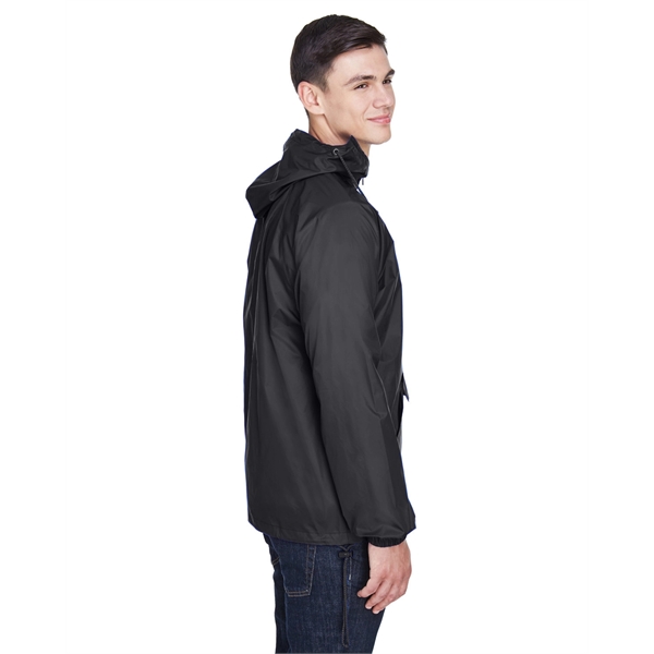 UltraClub Adult Quarter-Zip Hooded Pullover Pack-Away Jacket - UltraClub Adult Quarter-Zip Hooded Pullover Pack-Away Jacket - Image 7 of 16