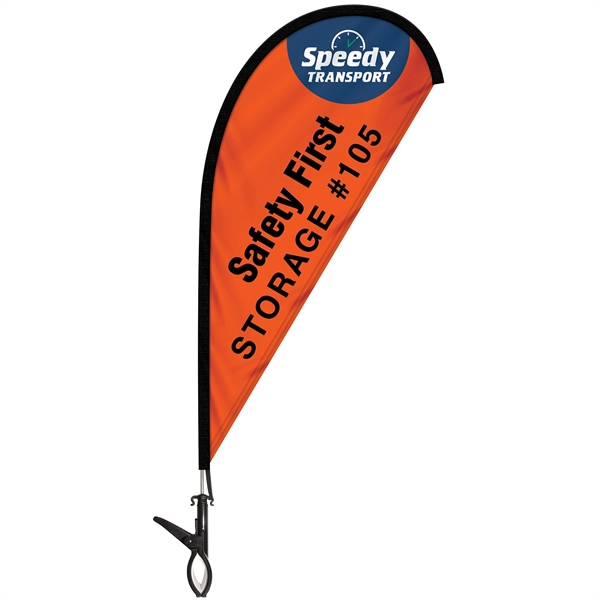 Double Sided Mini Teardrop Banner with Clip - Double Sided Mini Teardrop Banner with Clip - Image 1 of 9