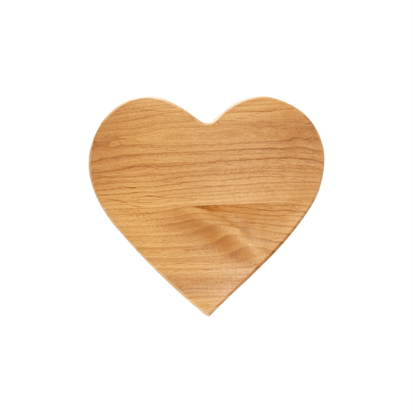 9 1/2" x 8" Alder Heart Plaque - 9 1/2" x 8" Alder Heart Plaque - Image 1 of 1