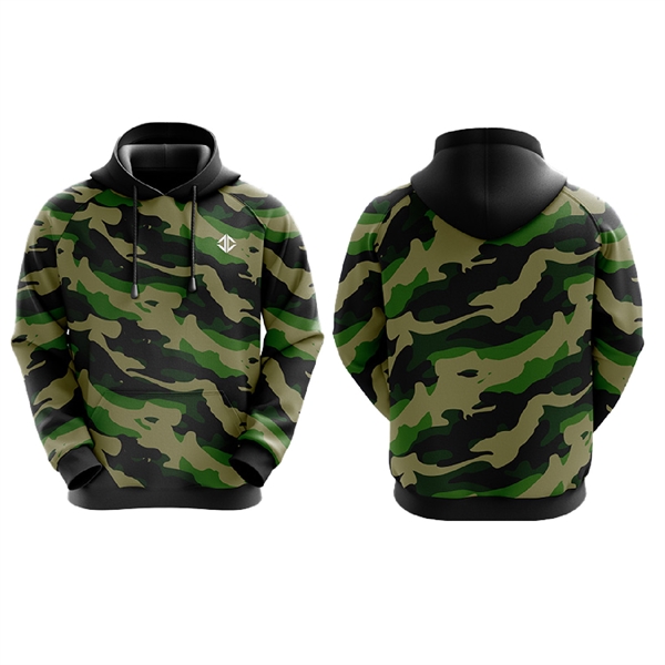 Unisex 280 GSM Spandex Interlock Fleece Zipper Hoodie - Unisex 280 GSM Spandex Interlock Fleece Zipper Hoodie - Image 2 of 2