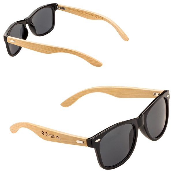 Custom Bamboo Recycled Polycarbonate UV400 Sunglasses