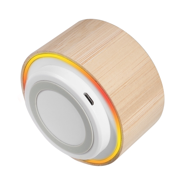 Drake Bamboo Colorful Light-Up Bluetooth Speaker - Drake Bamboo Colorful Light-Up Bluetooth Speaker - Image 2 of 6