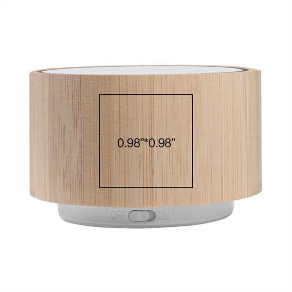 Drake Bamboo Colorful Light-Up Bluetooth Speaker - Drake Bamboo Colorful Light-Up Bluetooth Speaker - Image 6 of 6