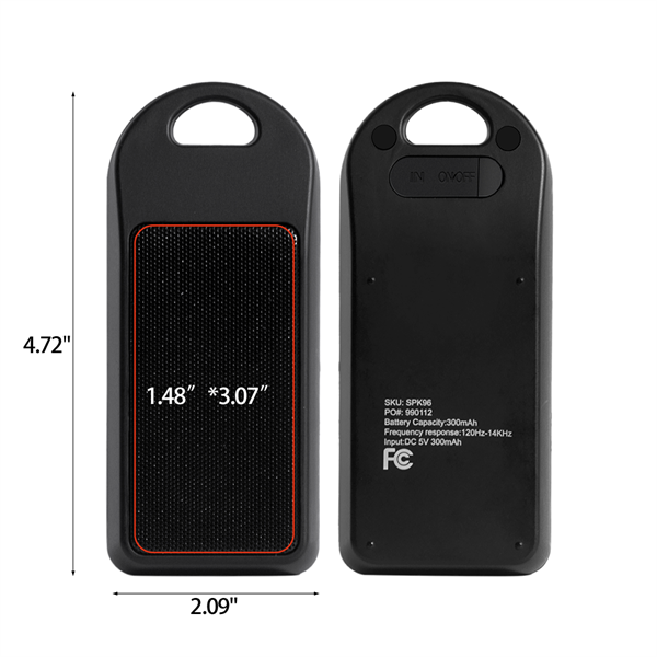 Douglas Park Bluetooth Speaker with Carabiner - Douglas Park Bluetooth Speaker with Carabiner - Image 8 of 11