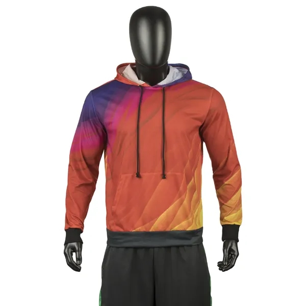 Unisex 280 GSM Spandex Interlock Fleece Sublimation Hoodie - Unisex 280 GSM Spandex Interlock Fleece Sublimation Hoodie - Image 2 of 7