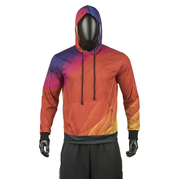 Unisex 280 GSM Spandex Interlock Fleece Sublimation Hoodie - Unisex 280 GSM Spandex Interlock Fleece Sublimation Hoodie - Image 3 of 7