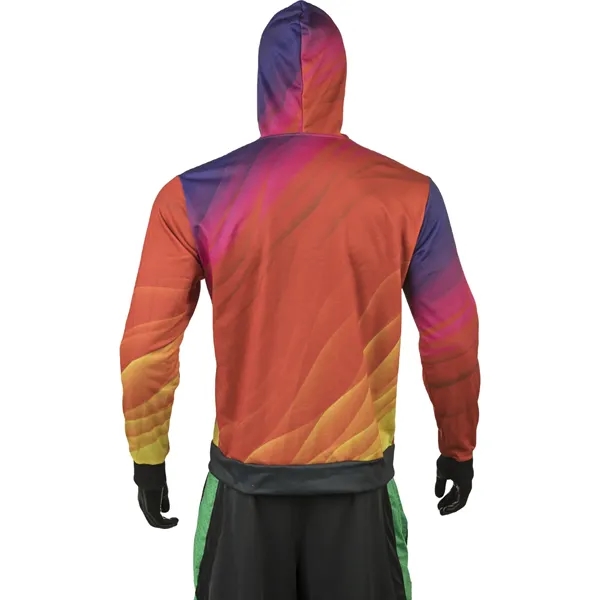 Unisex 280 GSM Spandex Interlock Fleece Sublimation Hoodie - Unisex 280 GSM Spandex Interlock Fleece Sublimation Hoodie - Image 4 of 7