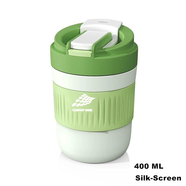 Wide Mouth Travel Coffee Glass Tumbler with Straw and Lid - Wide Mouth Travel Coffee Glass Tumbler with Straw and Lid - Image 2 of 24