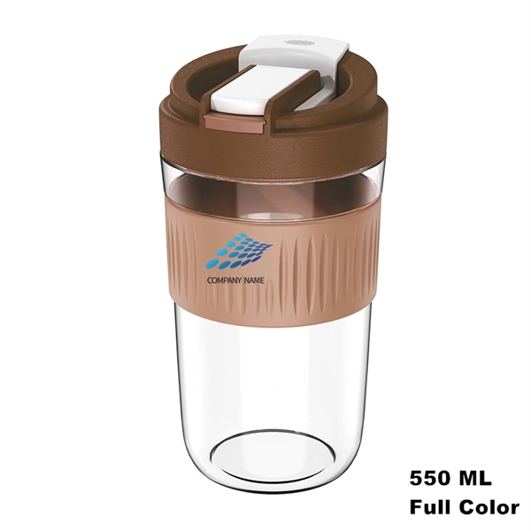 Wide Mouth Travel Coffee Glass Tumbler with Straw and Lid - Wide Mouth Travel Coffee Glass Tumbler with Straw and Lid - Image 11 of 24