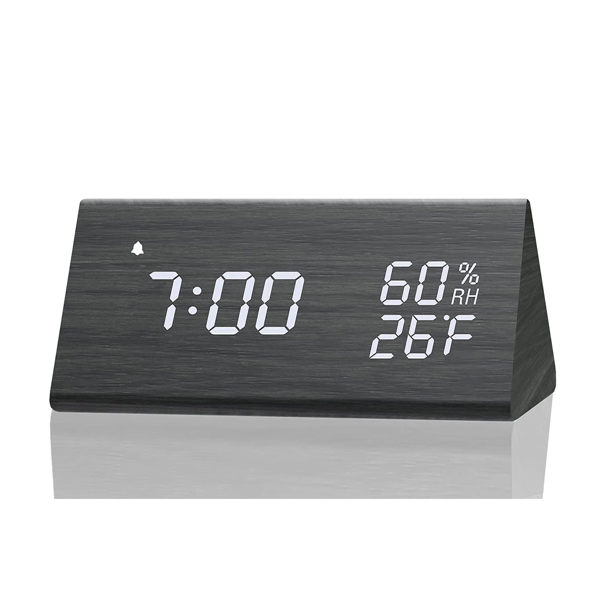 Wooden Digital Alarm Clock - Wooden Digital Alarm Clock - Image 0 of 4