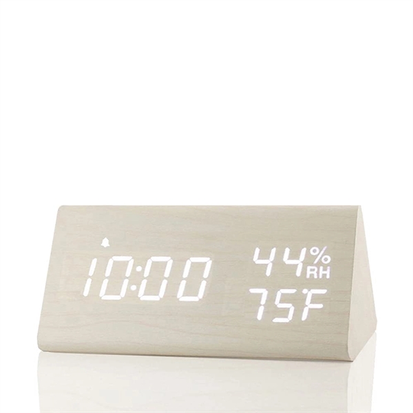 Wooden Digital Alarm Clock - Wooden Digital Alarm Clock - Image 3 of 4