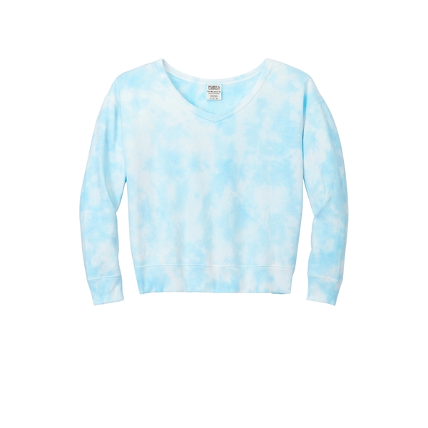 Port & Company Women's Beach Wash Cloud Tie-Dye V-Neck Sw... - Port & Company Women's Beach Wash Cloud Tie-Dye V-Neck Sw... - Image 24 of 24