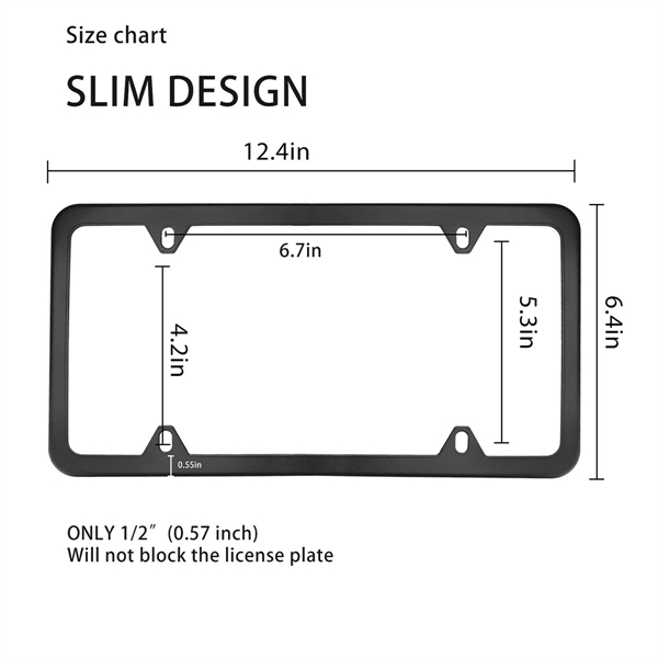 Stainless Steel License Plate Frames - Stainless Steel License Plate Frames - Image 2 of 2