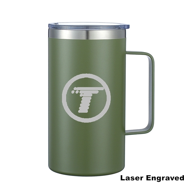 24 oz Stainless Steel Insulated Office Cup With Handle - 24 oz Stainless Steel Insulated Office Cup With Handle - Image 2 of 45